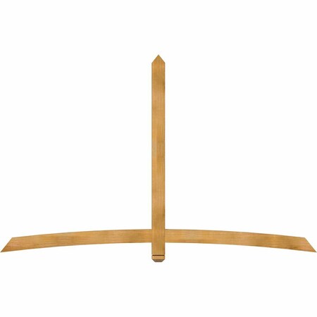 Ekena Millwork Bellingham Rough Sawn Timber Gable Bracket, Western Red Cedar, 96"W x 60"H x 2"D x 4"F, 15/12 Pitch GBW096X60X0204BEL00RWR